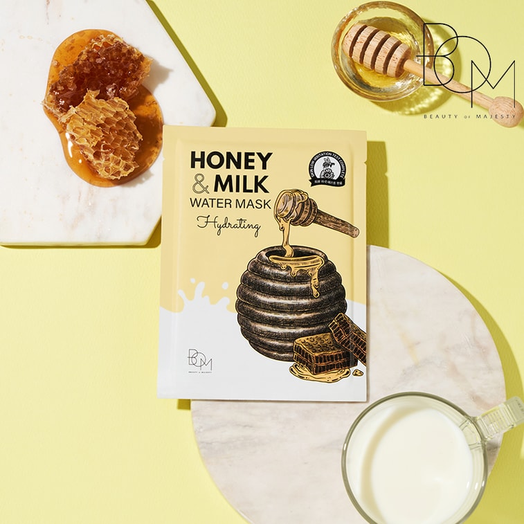 韓國 BOM碧波曼 清潤超強補水面膜 舒緩保濕 蜂蜜牛奶透亮敏感肌友善 10片/250g 8