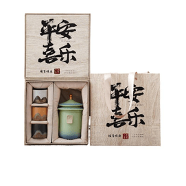 Palace Museum Creative Kung Fu Tea Set Gradient Green - Palace Museum High End+Far Mountain Cup 15 * 9.2cm