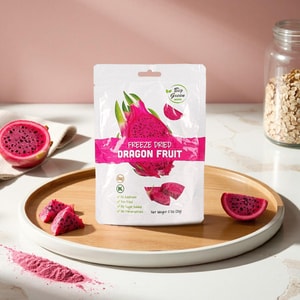 Freeze Dried Dragon Fruit, 0.7 oz【No Sugar No Additives】
