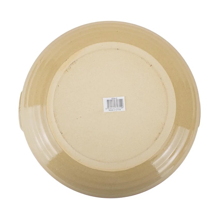 Japanese Clay Pot Donabe Flower 101oz 11"Dx4"H(6.5"H)  3