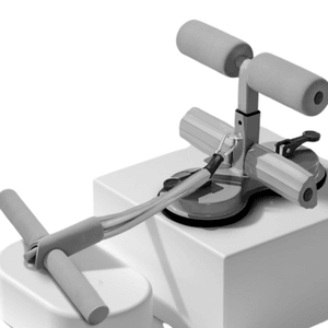 Sit-up Aid Curl Puller Rope Fitness Equipment light cloudy grey Double Suction Cup 1pc