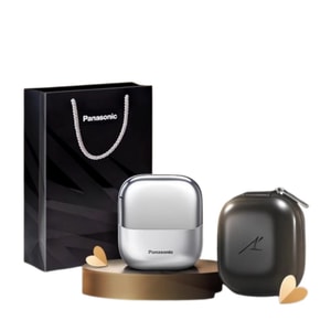 【中国直邮】 日本 PANASONIC 松下 松下 松下小方盒2.0便携剃须刀电动刮胡刀送男友礼物 一个装 雅金灰精美礼袋