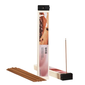 【中国直送】水月秦淮線香 コーヒーの香り 天然素材 消臭効果 お香立て付き ニッチブランド 1箱