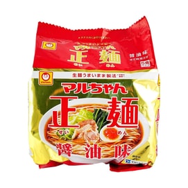 Seimen Instant Ramen Noodles, Shoyu-  Soy Sauce Flavor, 5 Packs, 18.52 oz