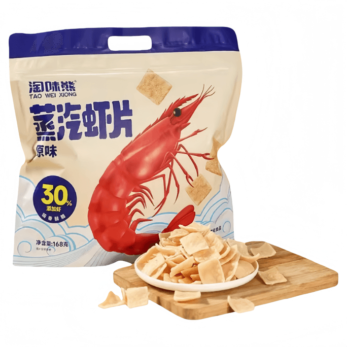 Steamed Shrimp Chips Savory Snack  Must-Have for Binge-Watching  168g*2 Packs