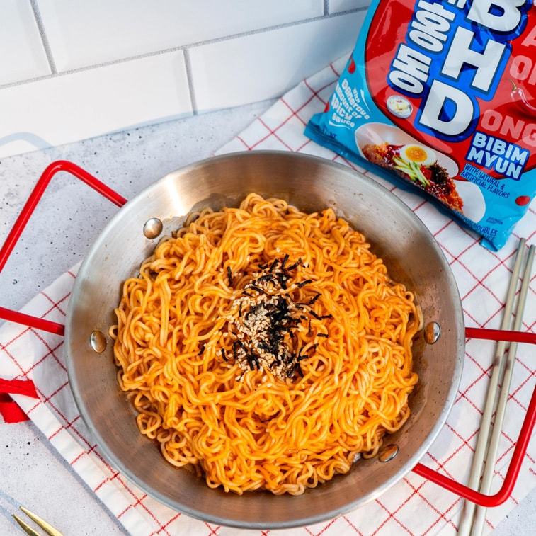 韩国NONGSHIM农心 BHD Bae Hong Dong 韩式拌面 甜辣拌冷面 4连包 548g 【明星同款】 5