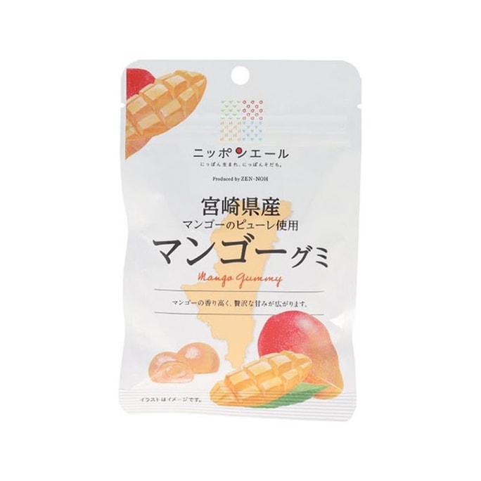 【日本直邮】日本 日本其他 Nippon Ale 全国农协宫崎县芒果爆浆软糖40g