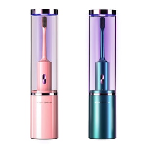 Sufor-U intelligent sterilizing electric toothbrush cherry blossom pink color.