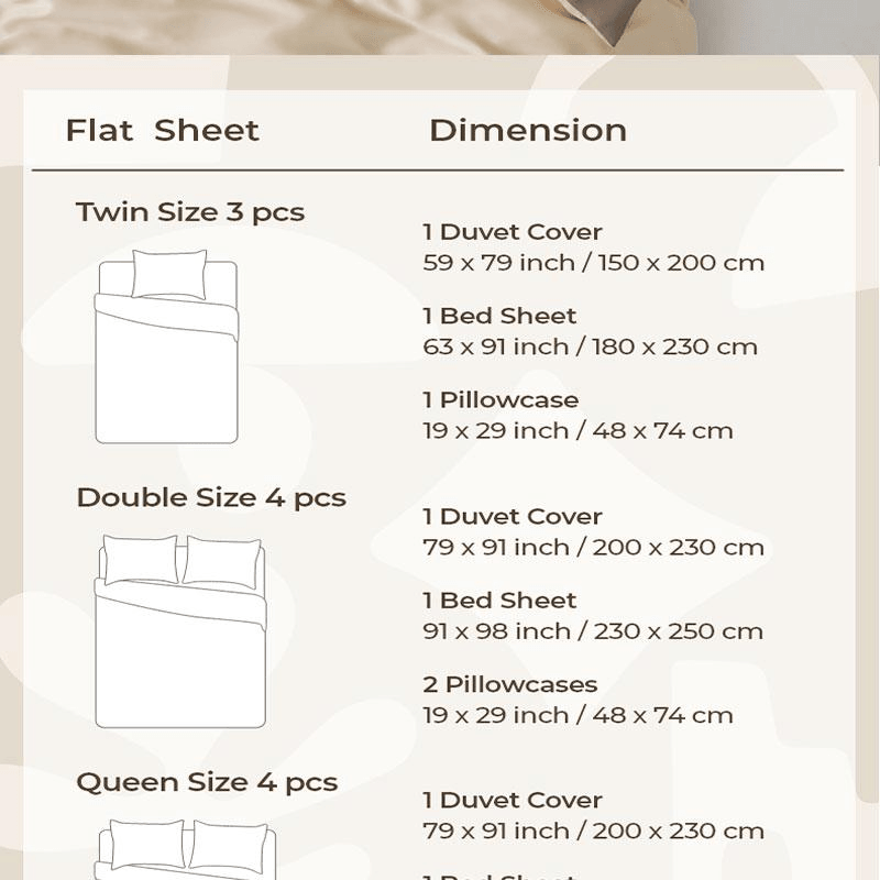 Lullabuy 雲澗絲語天絲素色床上四件套 床品床單被套枕套 秋麥-Double/Queen Size