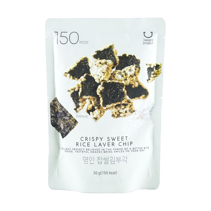 韓國 DELIGHT PROJECT糯米鍋巴海苔脆片 海苔脆片 30g【Olive Young必買 低卡點心】