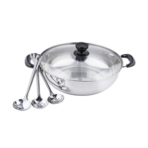 美国TAYAMA 不锈钢鸳鸯火锅 涮锅煮锅汤锅 28cm TG-28CS