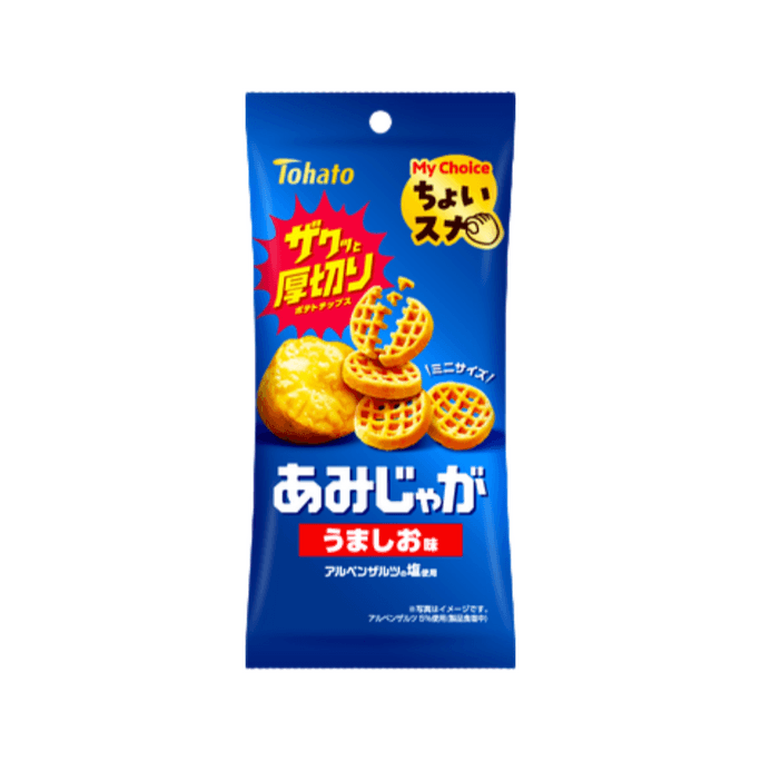  日本 TOHATO 桃哈多 美味鹽味 厚燒網狀薯片 40g