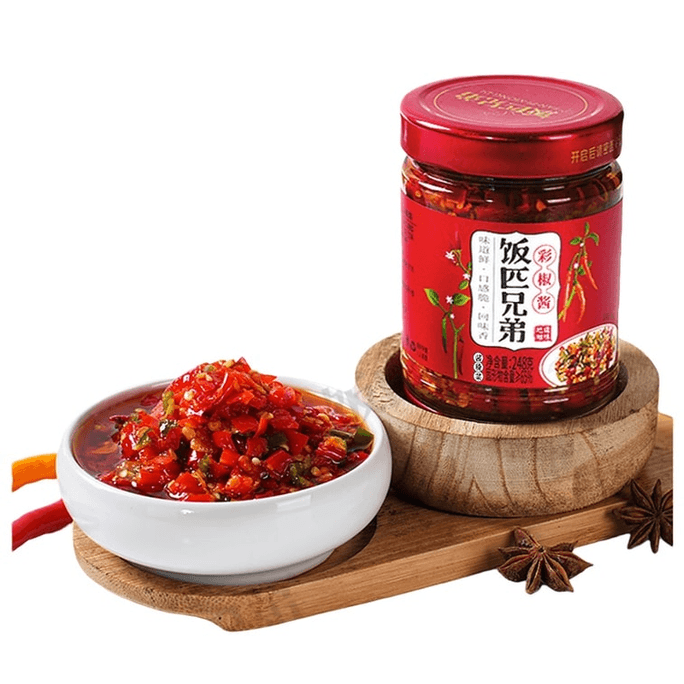 [중국 직배송] 판피브라더스 후난 수제 매운 피망 소스, 248g*1병