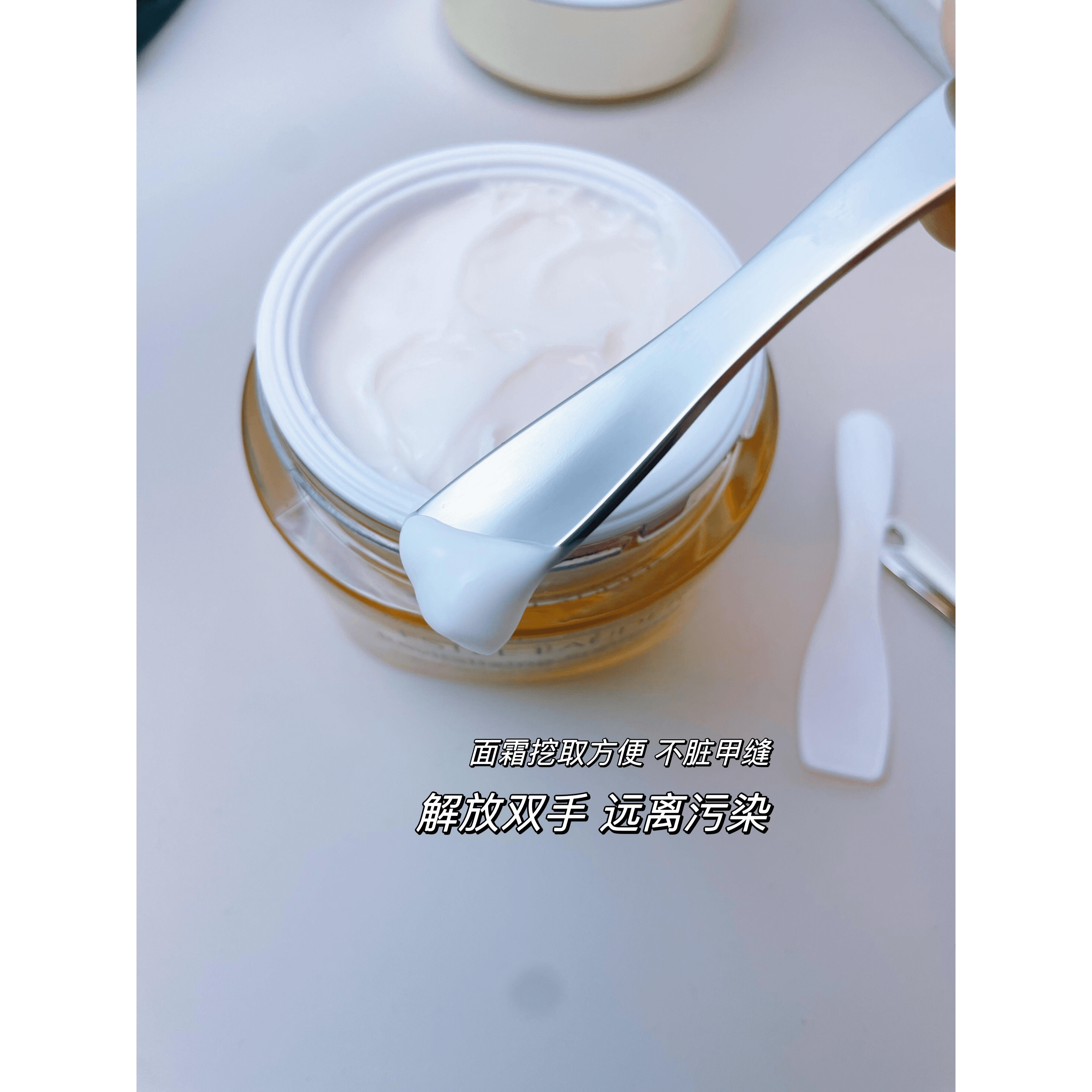 Stainless steel extraction spoon 1 cotton swab 100 pieces * 1 set gift extraction spoon storage box