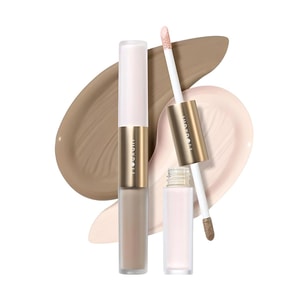 JUDYDOLL橘朵 双头高光修容棒 液体哑光高光修容 4.8g #01 冷肤色 蓝粉光+灰棕阴影