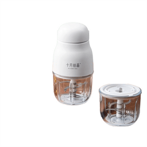Complementary food machine baby baby cooking machine upgrade double cup 8 knives model white