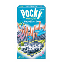 【日本直邮】 日本 格力高日本 Pocky 爱心装 幸福蓝莓味饼干棒  2袋