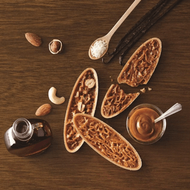 Nattia Sandwich Cookies,Vanilla Almond+Maple Coconut+Caramel Nut Flavor, 8pcs 2.4 oz【Crispy & Tasty】