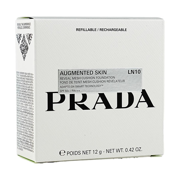 PRADA普拉達 尼龍氣墊 全新氣墊粉底液 高遮瑕持久 不脫妝 乾淨柔焦 妝感似膚感 SPF50+·PA+++ 12g #LN10 自然白皙色 8