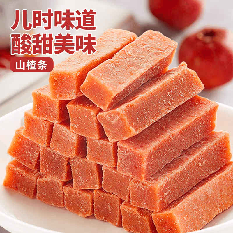 比比赞 山楂条干蜜饯宿舍耐吃零食小吃休闲食品解馋散装开胃200g/袋