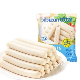 比比赞 21支 深海鳕鱼肠  68%鳕鱼肉含量 添加DHA 低热量 794卡 火腿肠泡面搭档 高钙好肉质 189克 鲜鱼肉 火腿肠