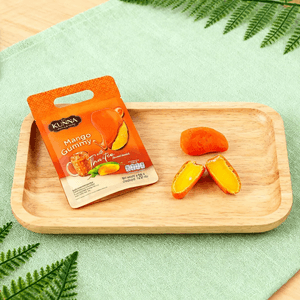 泰国KUNNA康纳  泰茶白巧裹芒果软糖 120g【纯正芒果泥制作】【泰国超人气零食】