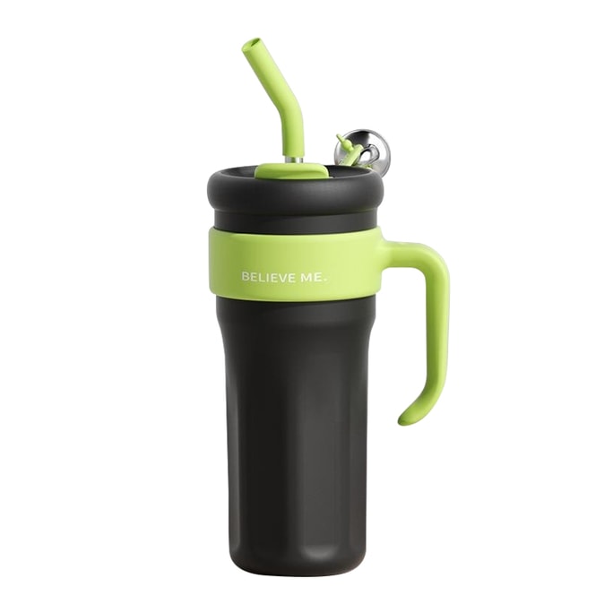 【North America】Believe Me Extra Large Capacity and Good Looking Thermos Cup-Big Mac size Black 1250ML