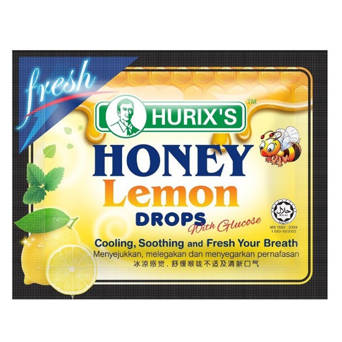 【马来西亚直邮】马来西亚HURIX'S好力 蜂蜜柠檬味润喉糖 6件入