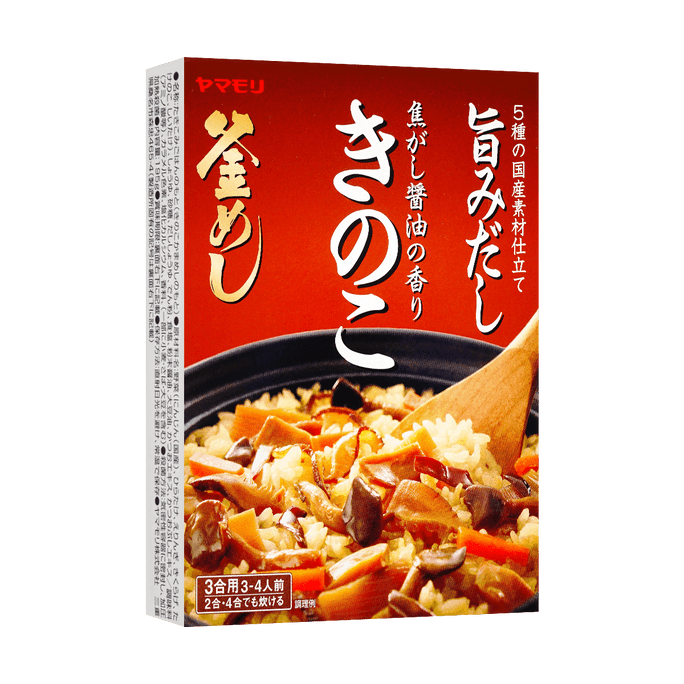 日本YAMAMORI 香蘑菇饭料包 焦香酱油 速食拌饭 3-4人份195g
