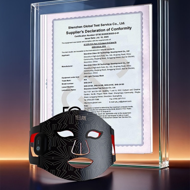 Multispectral  Infrared LED Light Therapy Face Mask   Black 1 piece 6