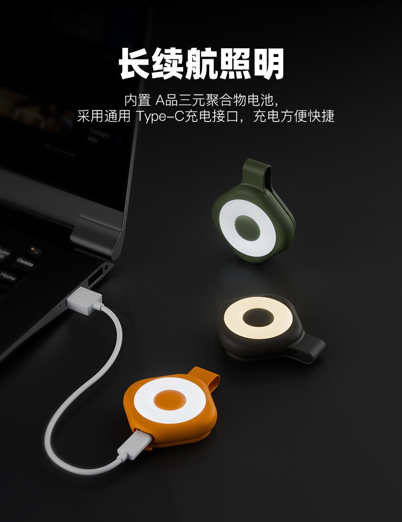 【中国直邮】 晶雅家 X 型磁吸补光灯 户外强光便携迷你手电筒 摄影直播专用 LED 补光灯 橙色 一台装