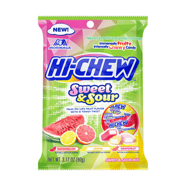 日本MORINAGA森永 HI-CHEW 果汁软糖 甜酸混合口味 90g
