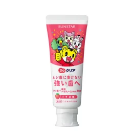 [일본 직배송] SUNSTAR 차오후 어린이 삼키는 치약 딸기맛 70g