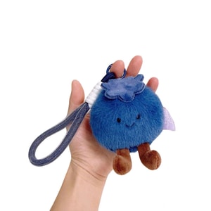 Cute and adorable fruit-shaped plush toy doll with a bag hanging ornament, keychain, stuffed doll (blueberry) - 1 set with hanging string.