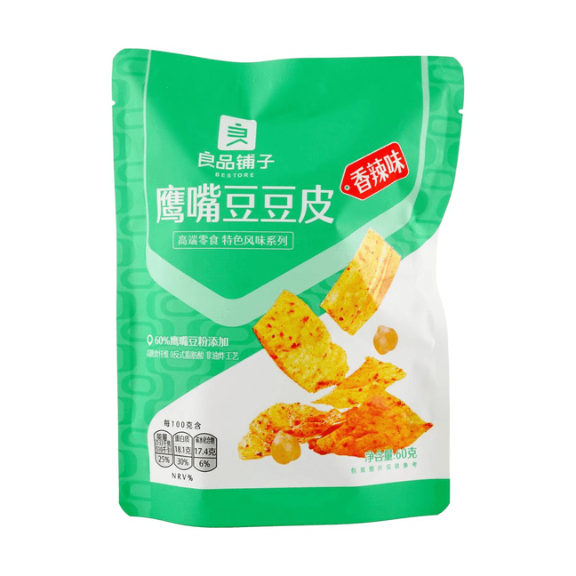 良品铺子 鹰嘴豆豆皮 麻辣片 香辣味 60g【怀旧零食】