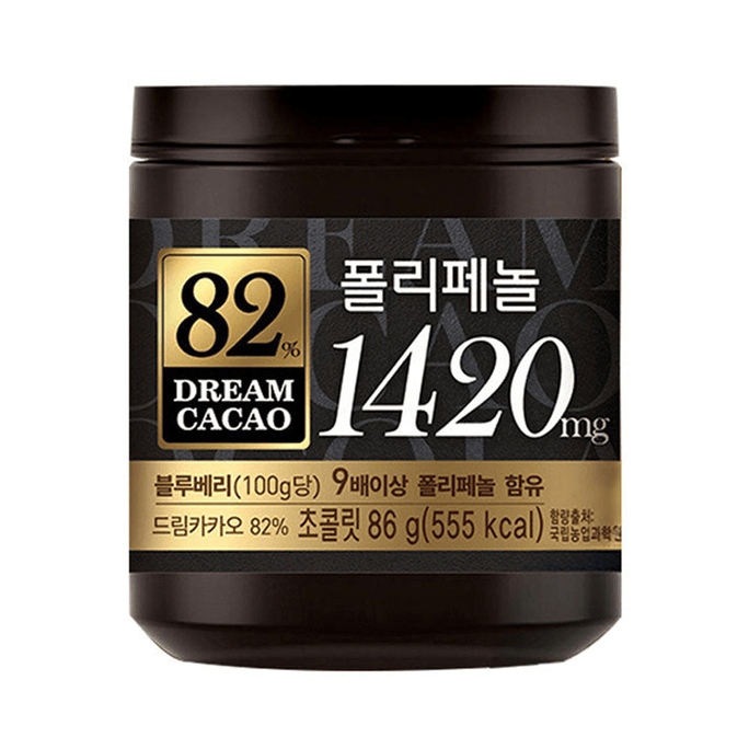 韩国LOTTE Korea乐天Dream Cacao 82% 巧克力 86g