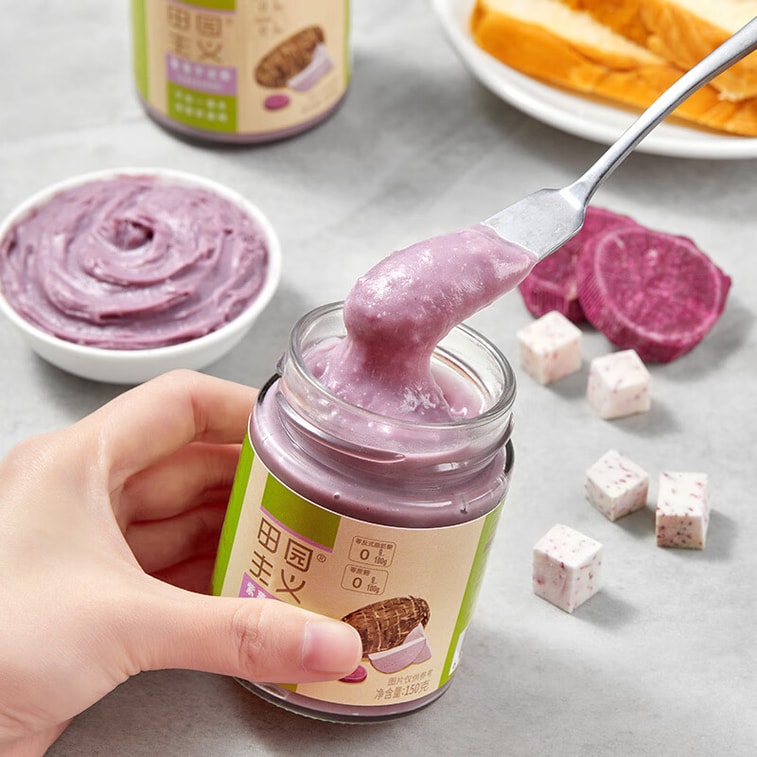 【中国直邮】 田园主义 纯熬紫薯芋泥果酱宝宝儿童幼儿0脂无添加涂抹面包90%果肉早餐150g 6