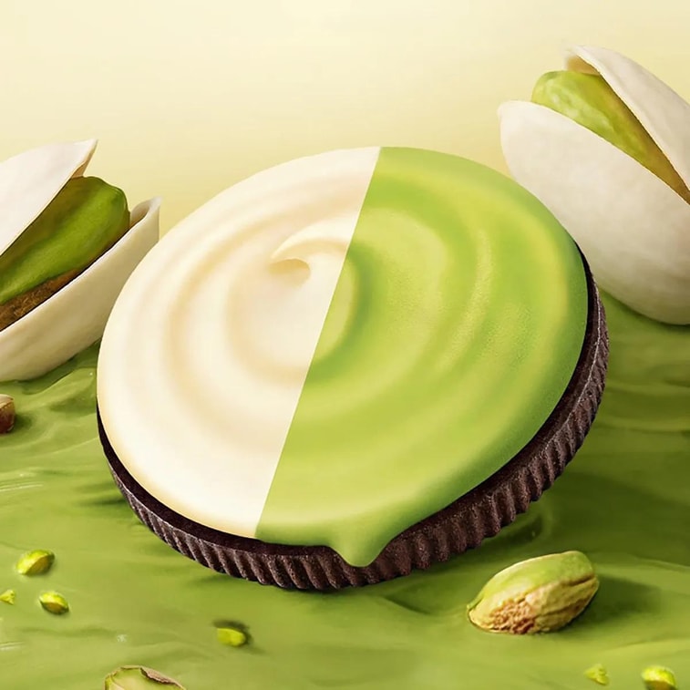 Sandwich Cookie, Pistachio Cheese Flavor, 3.07 oz【Nutty Creamy】 - Image 3
