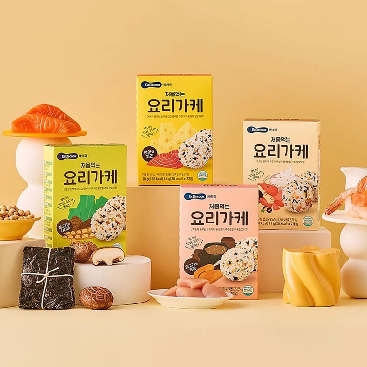 첫 요리 가루, 채소고기&김, 0.88 oz *2【2팩】【무첨가 아기 조미료】 12