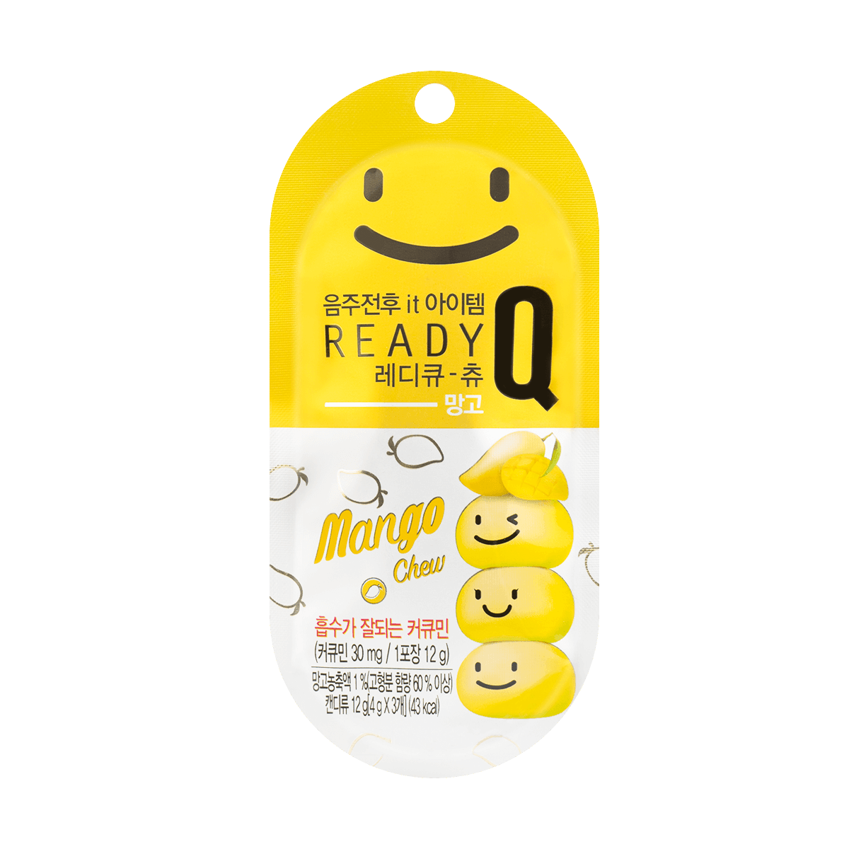 韩国readyq芒果味笑脸解酒糖3粒入12g怎么样