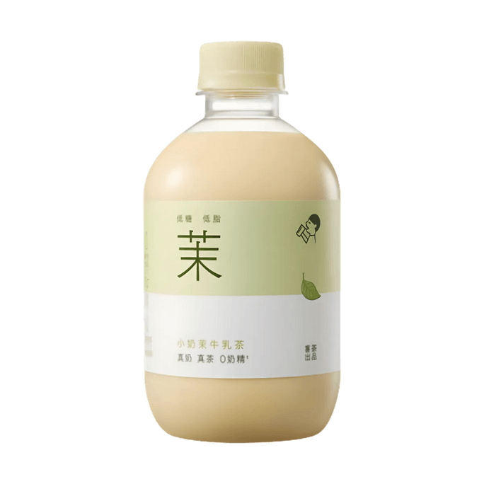 喜茶 小奶茉牛乳茶 茉莉绿茶奶茶 350ml【新品上市】【低糖低脂0植脂末】【小红书爆火】