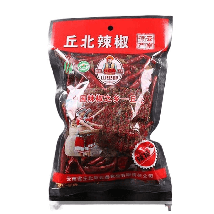 【中国直邮】山里郎 丘北干辣椒独立装云南特产干辣椒段干海椒炒菜80g*1袋