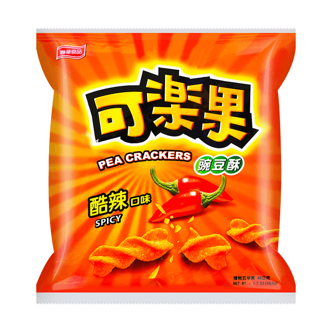 台湾联华食品 可乐果 豌豆脆 酷辣味 48g 阿妹代言