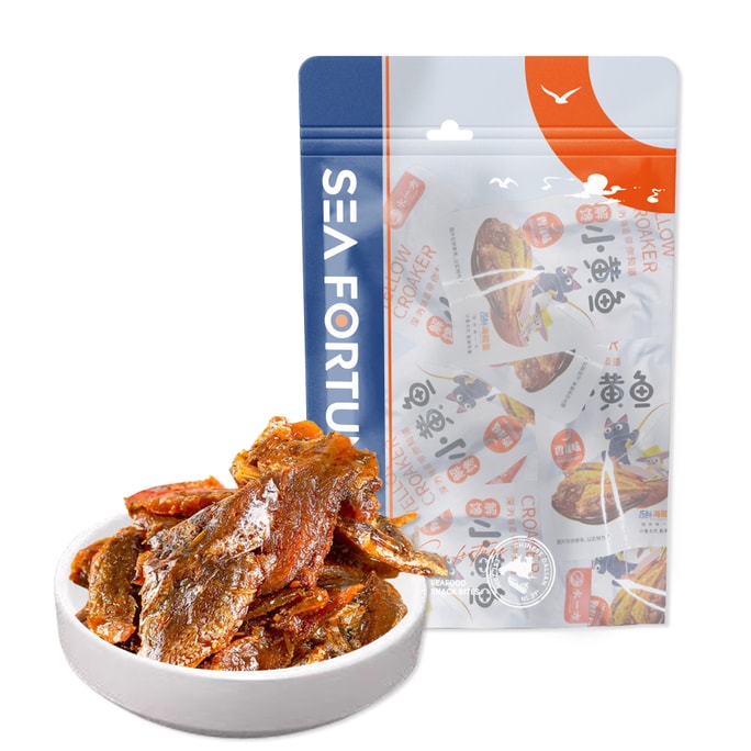 Spicy Little yellow croaker crisp can In bags Individual packaging office snack Dishes that go with wine spicy 70g