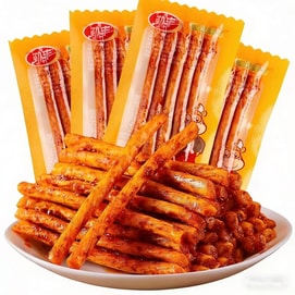 Dr. Beef Tendon 20g*6 packs Spicy Strips, Spicy Gluten, Bean Gluten, Spicy Bean Products, Spicy Sticks [Nostalgic Childhood Memory]