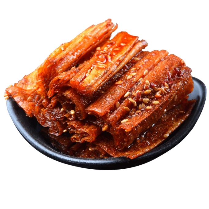 【中国直送】湖南省特産 紫香山豆腐 スパイシーストリップ スパイシー豆ロール スナック スパイシー味 125g*1袋