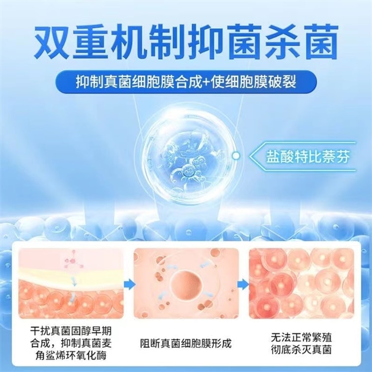 999 테르비나핀 염산염 젤 - 무좀 치료제, 가려움, 물집, 각질 탈락 완화 및 감염된 발의 곰팡이균 제거 (무좀, 체부백선, 어루러기), 가려움과 각질 탈락을 완화하여 무좀 문제를 해결해 줍니다. 온 가족이 사용하기 적합하며, 순하고 자극이 없습니다. 20g/튜브 4