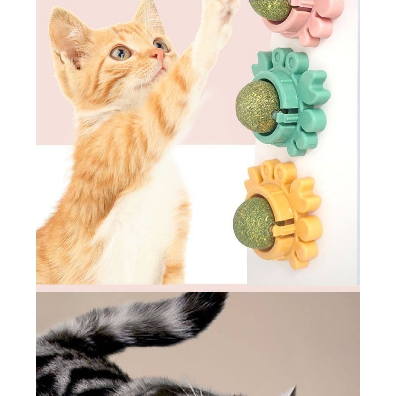 【中國直郵】 寵亮 貓薄荷球自嗨解悶磨牙逗貓棒神器貓咪用品大全耐咬舔舔樂小貓玩具 一個裝(顏色隨機)