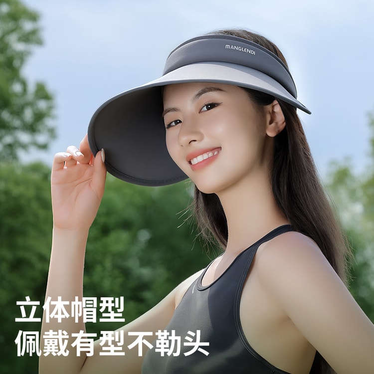 Summer Large Brimmed Hat Outdoor Hollow Top Sun Shade UV Protection  Foldable Sun Hat Deep Gray - Yamibuy.com