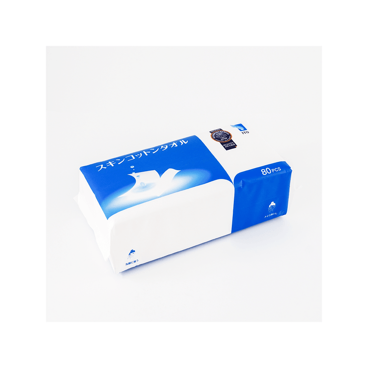 日本ITO艾特柔 美容擦脸巾 纯棉洁面巾洗脸巾 干湿两用 80片 (新老包装随机发) 11